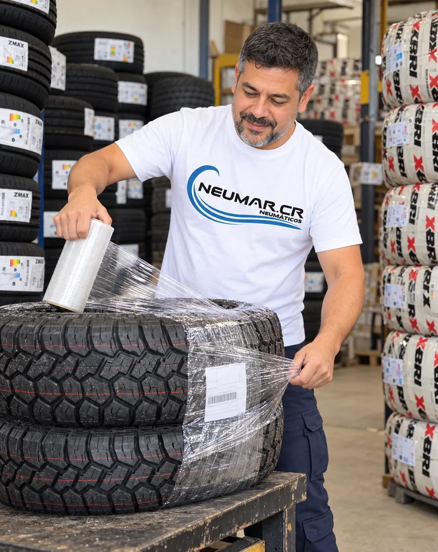 Preparación de neumáticos para despacho